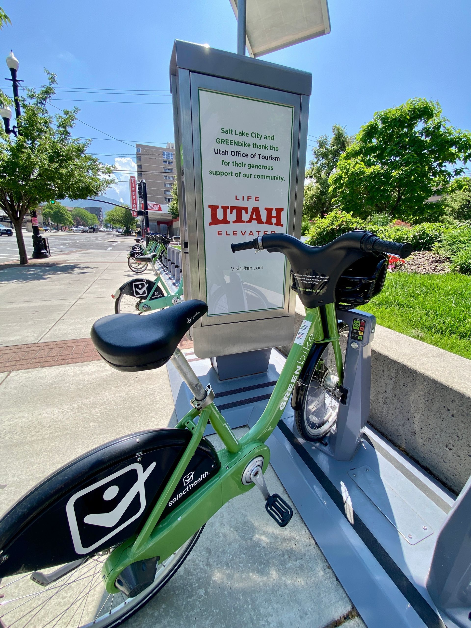 Salt Lake City Green Bike - Bike Share bikes parked