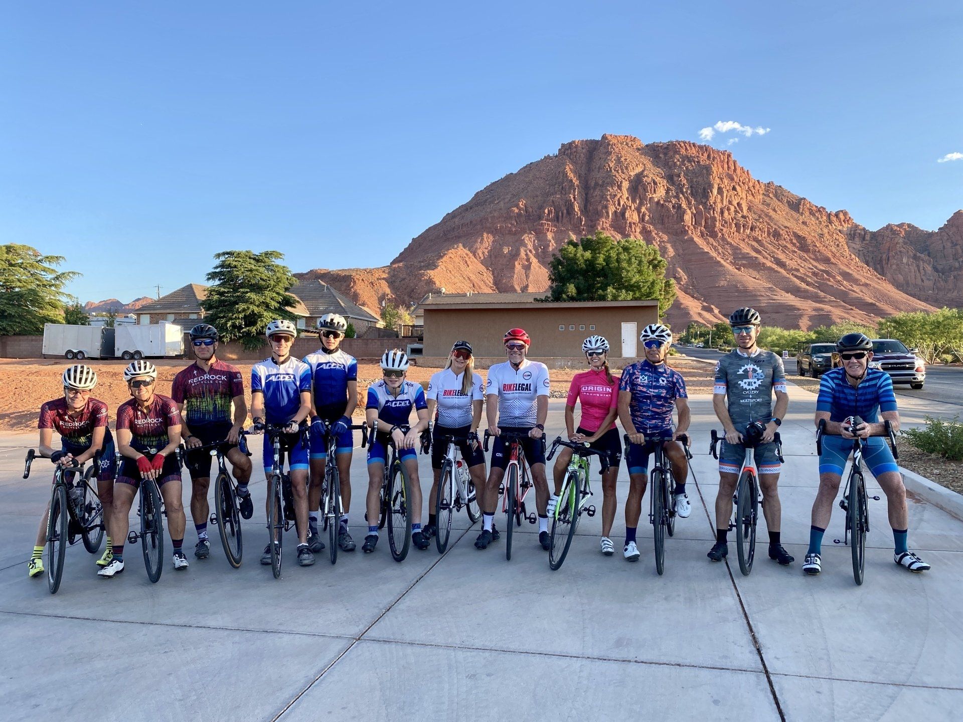 photo of Bicycle riders, cyclists ready to ride