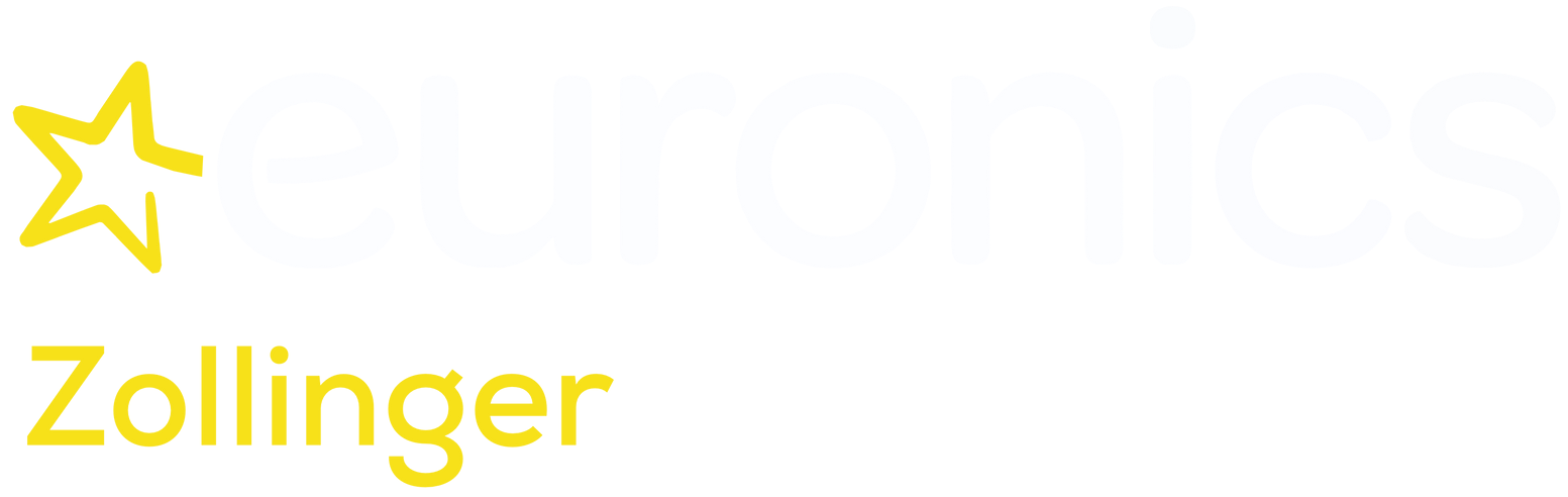 Gelbes Zollinger-Logo mit Sternsymbol auf weißem Hintergrund