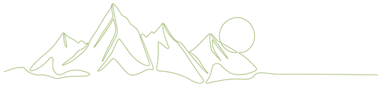 Mountains with a sun rising behind them, all in a thin, pale-green line drawing. Mountains with a sun rising behind them, all in a thin, pale-green line drawing.