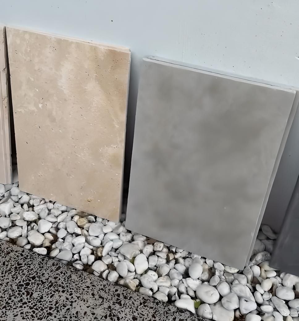 A Two Rectangular Stone Tiles in Beige and Gray — Coastwide Tile Studio in West Gosford, NSW