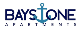 Baystone Apartments logo.