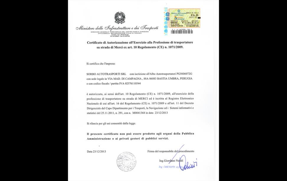 certificazione per il trasporto di merci 4