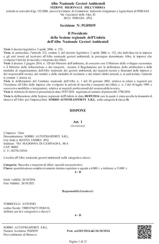 certificazione per il trasporto di merci 2