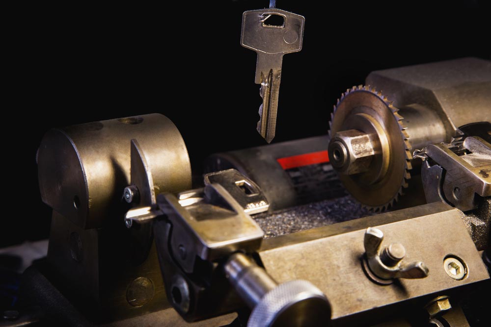 Close View Of Key Copying Machine With Keys — Locksmith In Bendigo, VIC