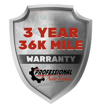 3 Year 36K Mile Warranty Logo | Professional Auto Repair