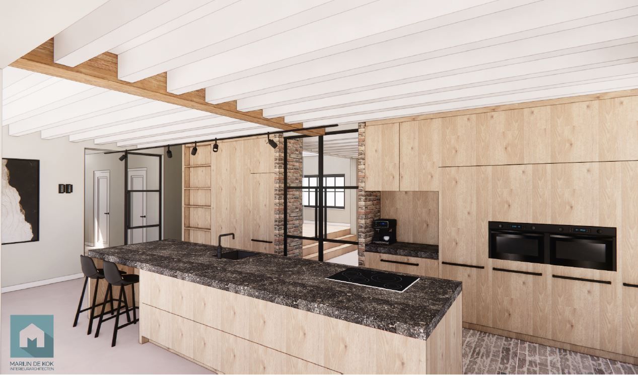 3D interieurontwerp van woning met indeling en inrichting