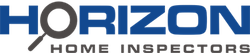 Horizon Home Inspectors logo with blue and gray text