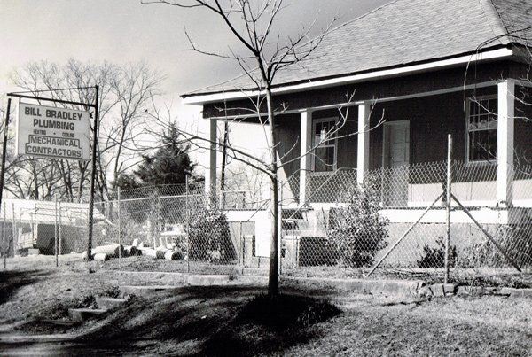 The original Bill Bradley Plumbing building, circa 1970.