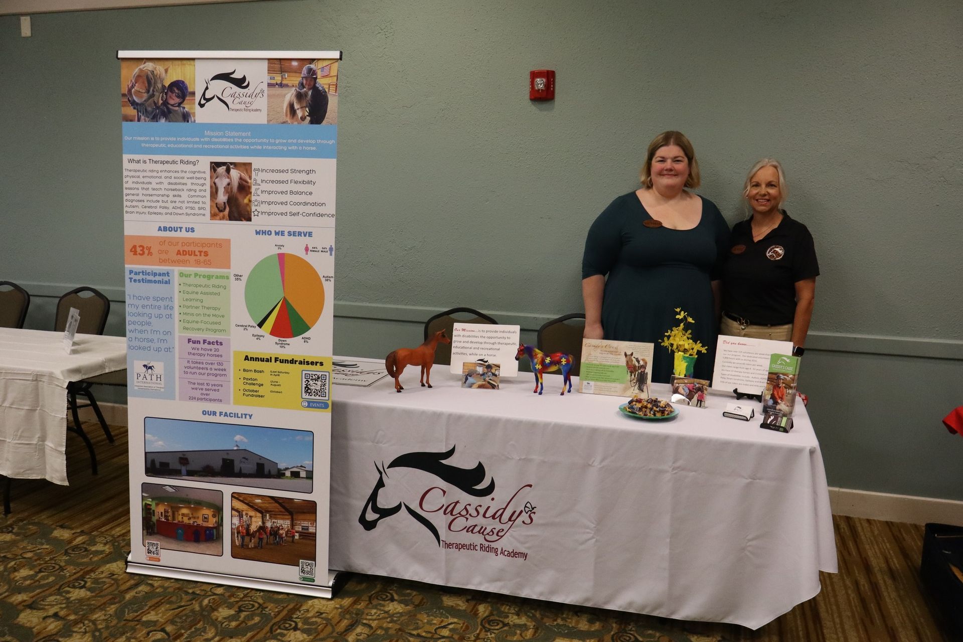 Two women at a table with a 