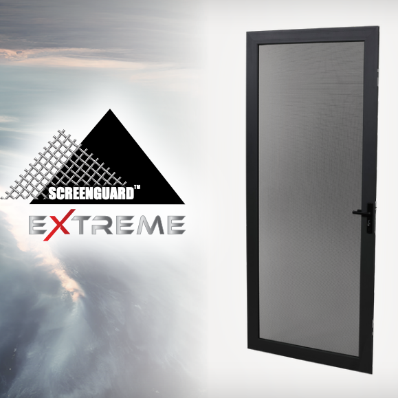 A White Door With a Dog Door in It is in a Room — Smart Screens Qld in Ormeau, QLD