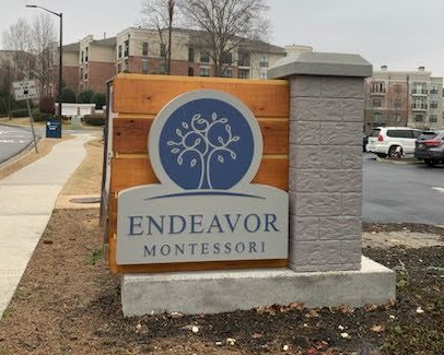 sign for a montessori school in Atlanta, Georgia