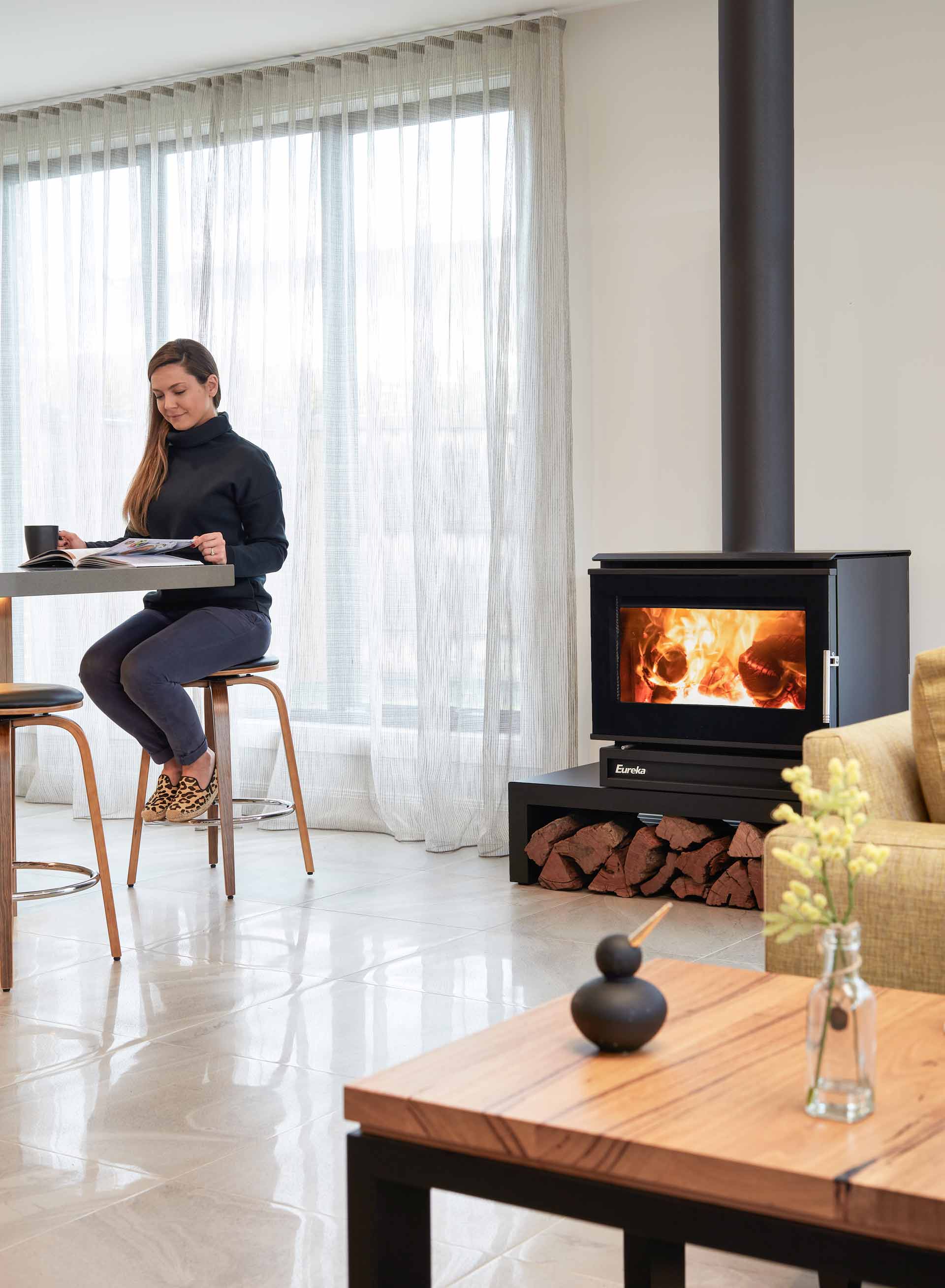 Eureka Free Standing Woodheaters — Moonah TAS — Hunts Heating