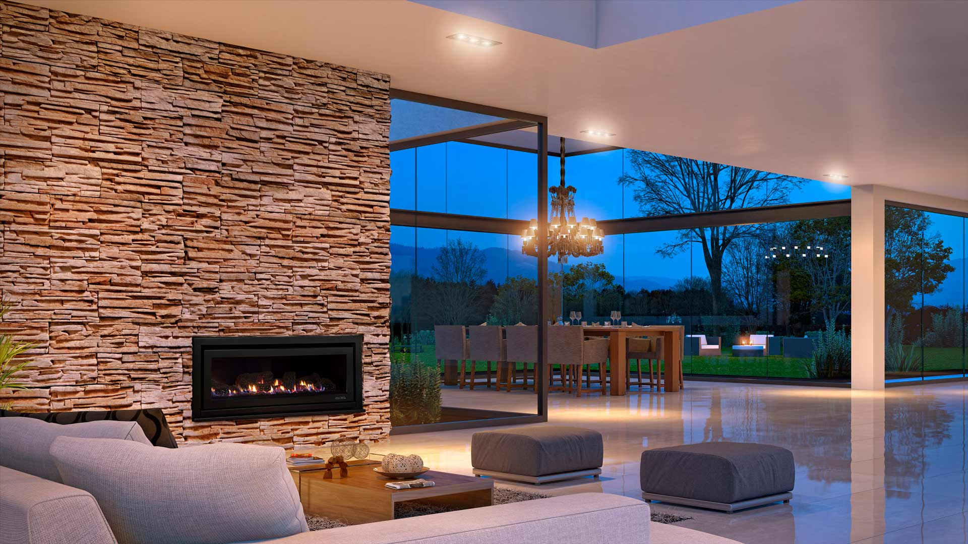 Escea DL1100 Satin Black NZR Rock — Moonah TAS — Hunts Heating