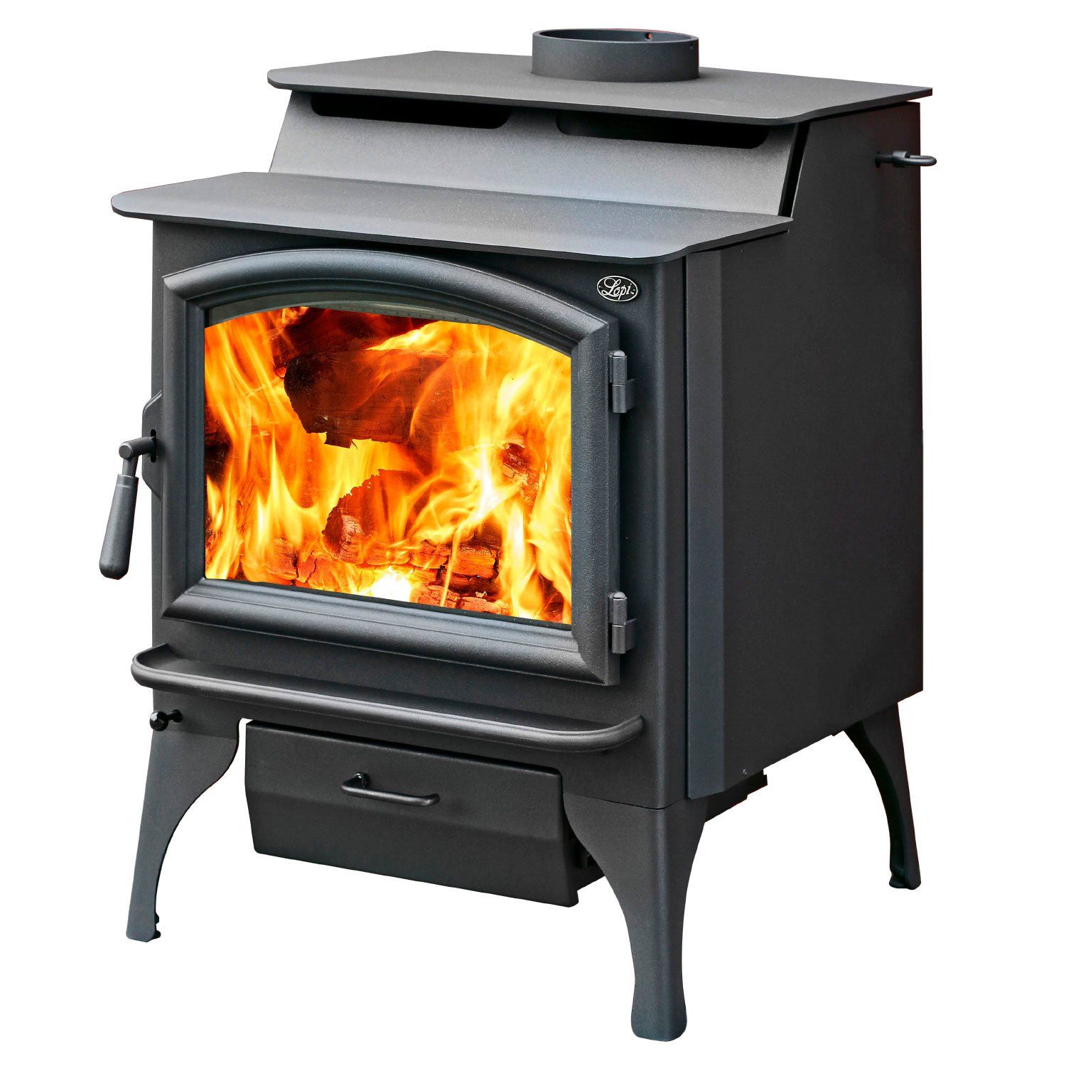 Lopi Wood Heater Close Up — Moonah TAS — Hunts Heating