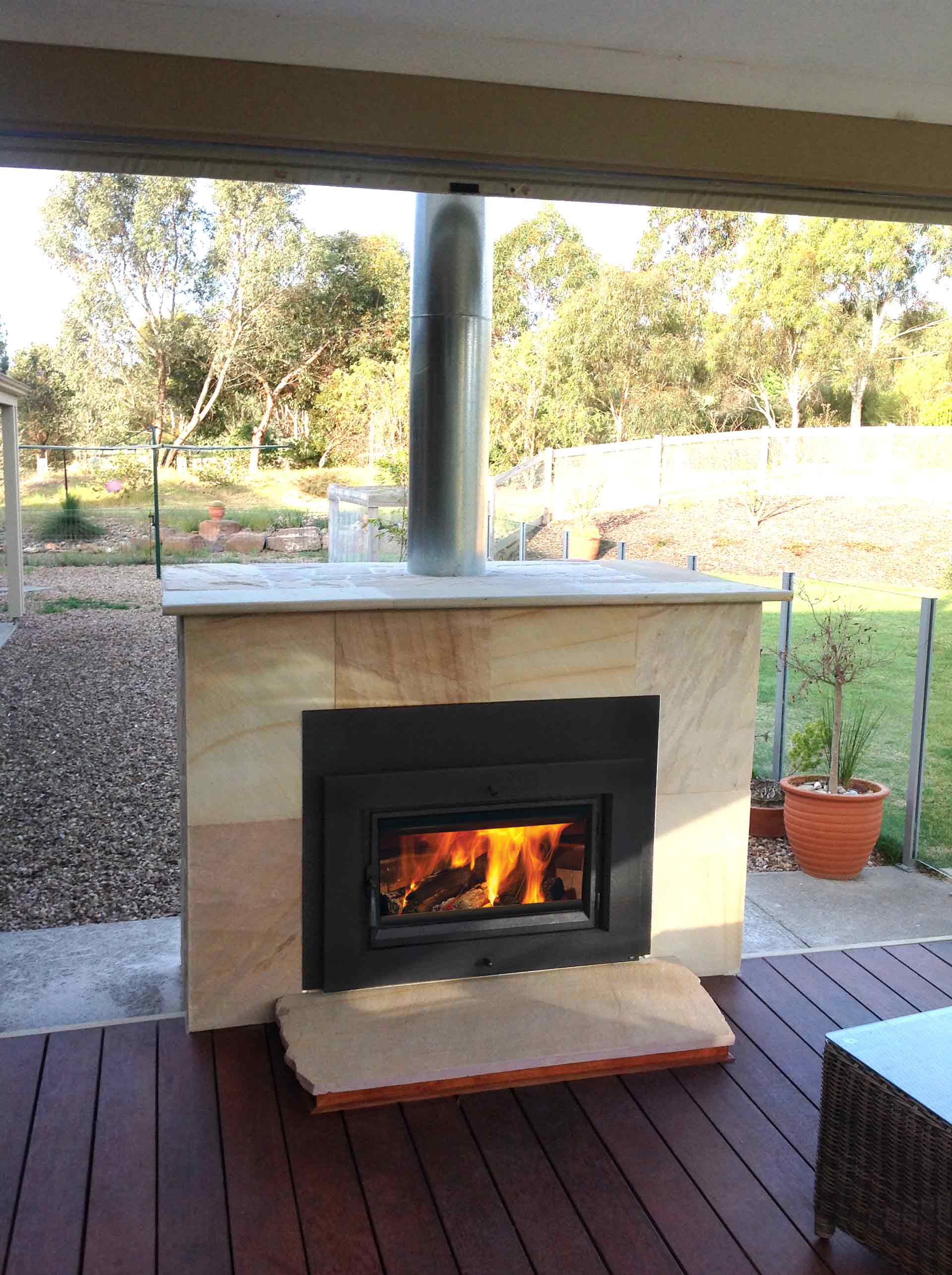 Lopi Inbuilt Flush Wood Hybrid — Moonah TAS — Hunts Heating