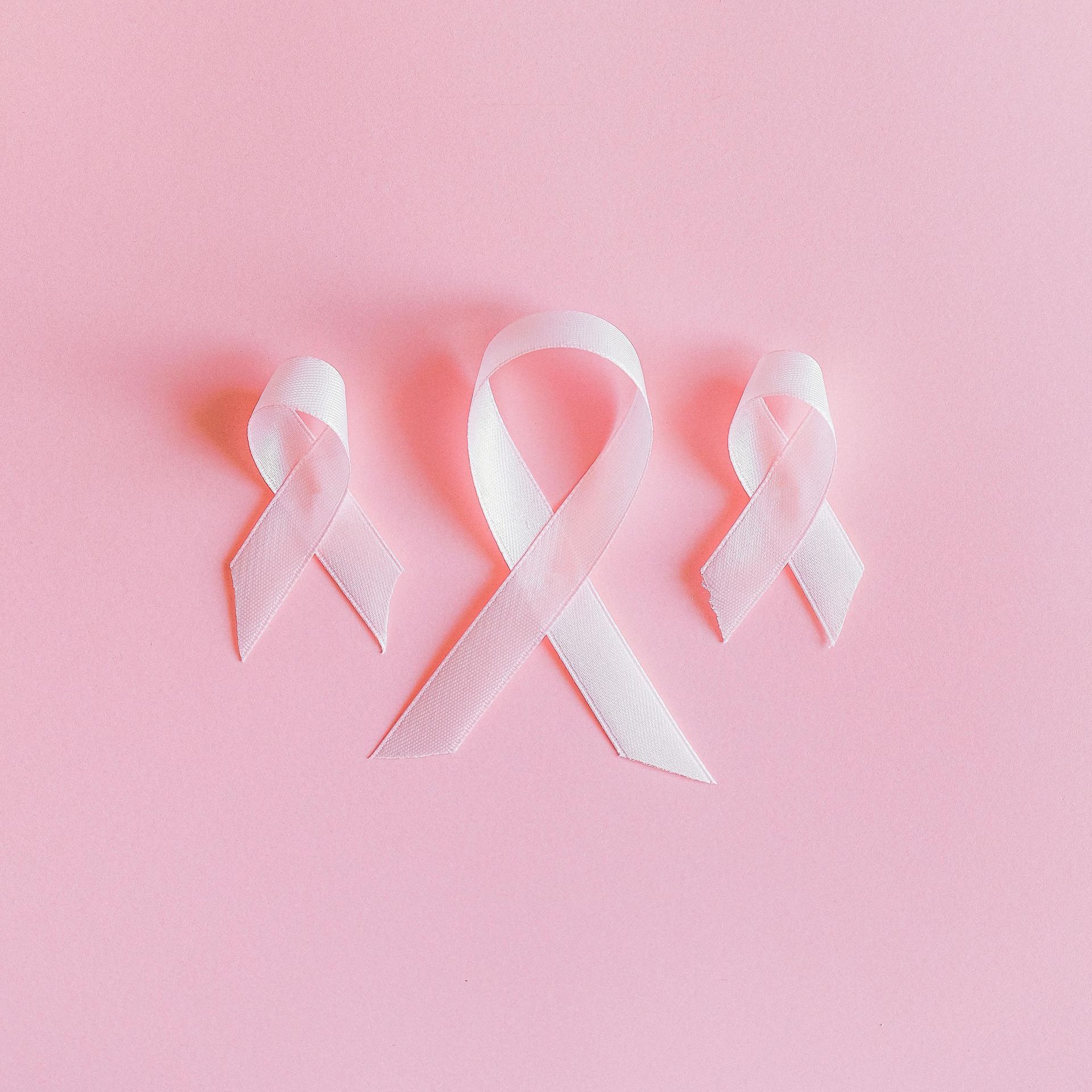 image of 3 pink ribbons symbolizing Breast Cancer Awareness.