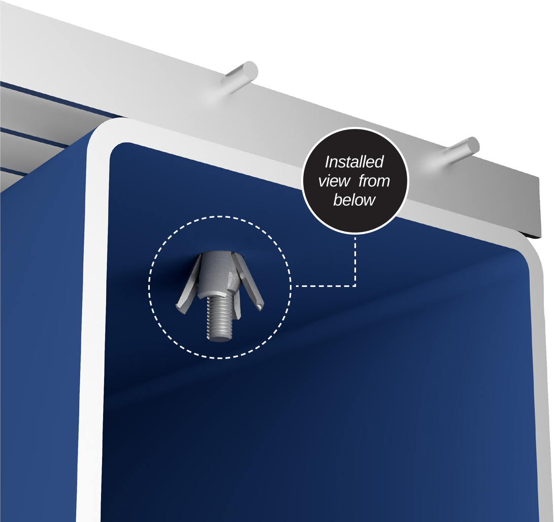 Hollo-Grate-Fast underside installation view
