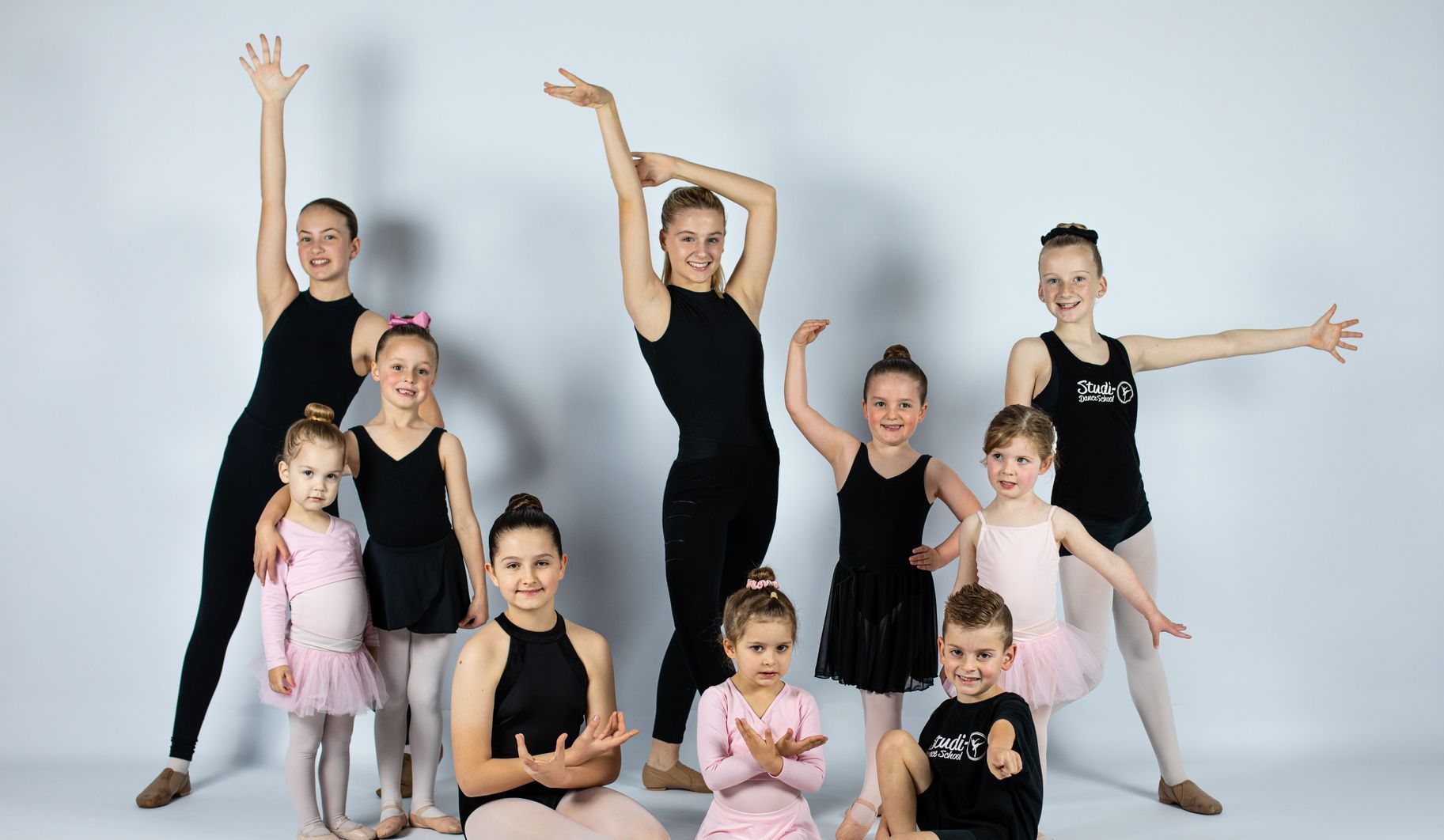 A group of young dancers are posing for a picture — Studi-O Dance School In Gateshead, NSW