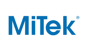 MiTek logo: Blue text on white background.