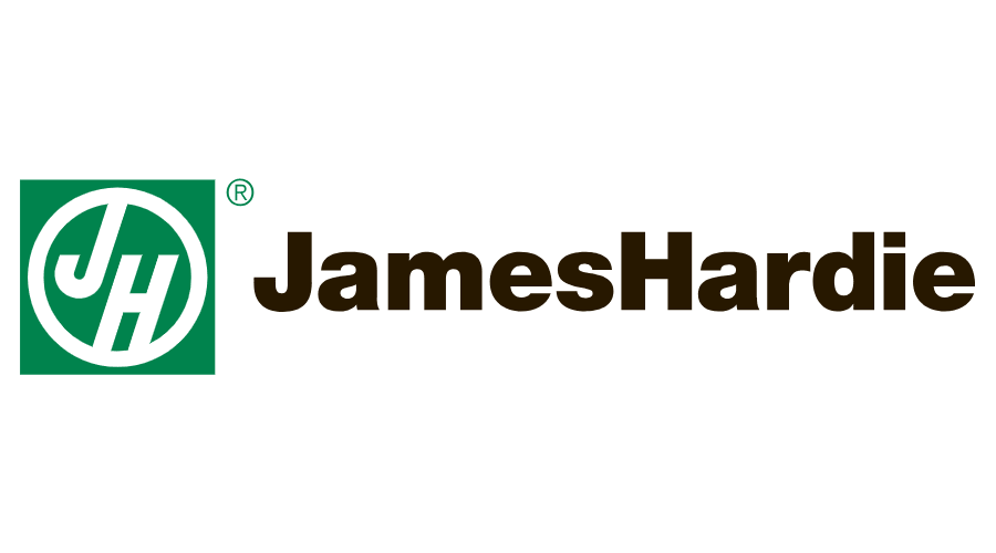 James Hardie logo: Green and white circle with