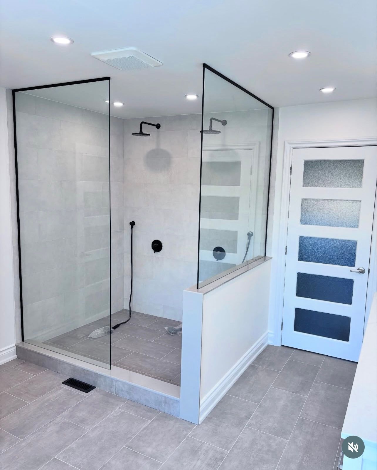 Pot light install for bathroom.