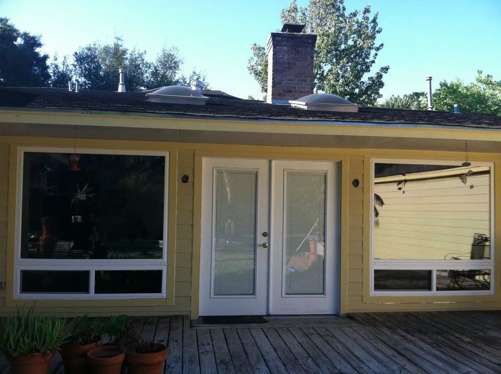 The new windows installed before the James Hardie Siding was installed.