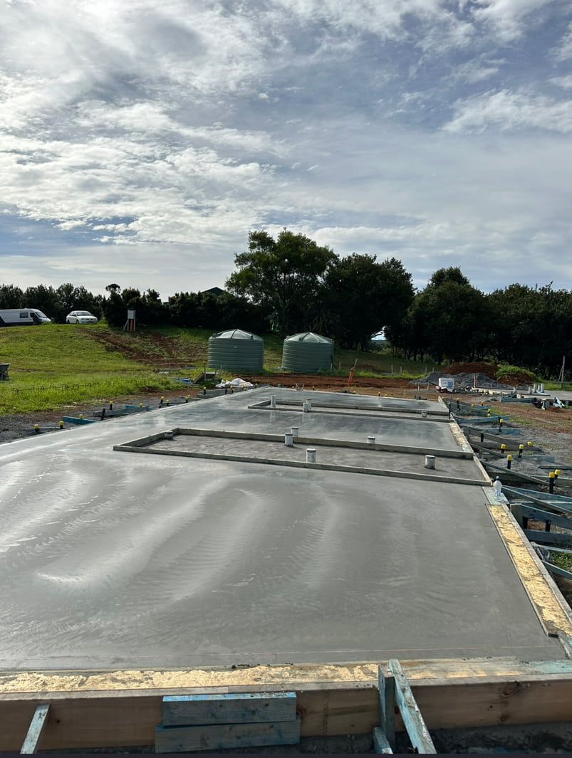 A Concrete Floor Is Being Built On A Construction Site — Hinterland Concreting Pty Ltd In Lennox Head, NSW