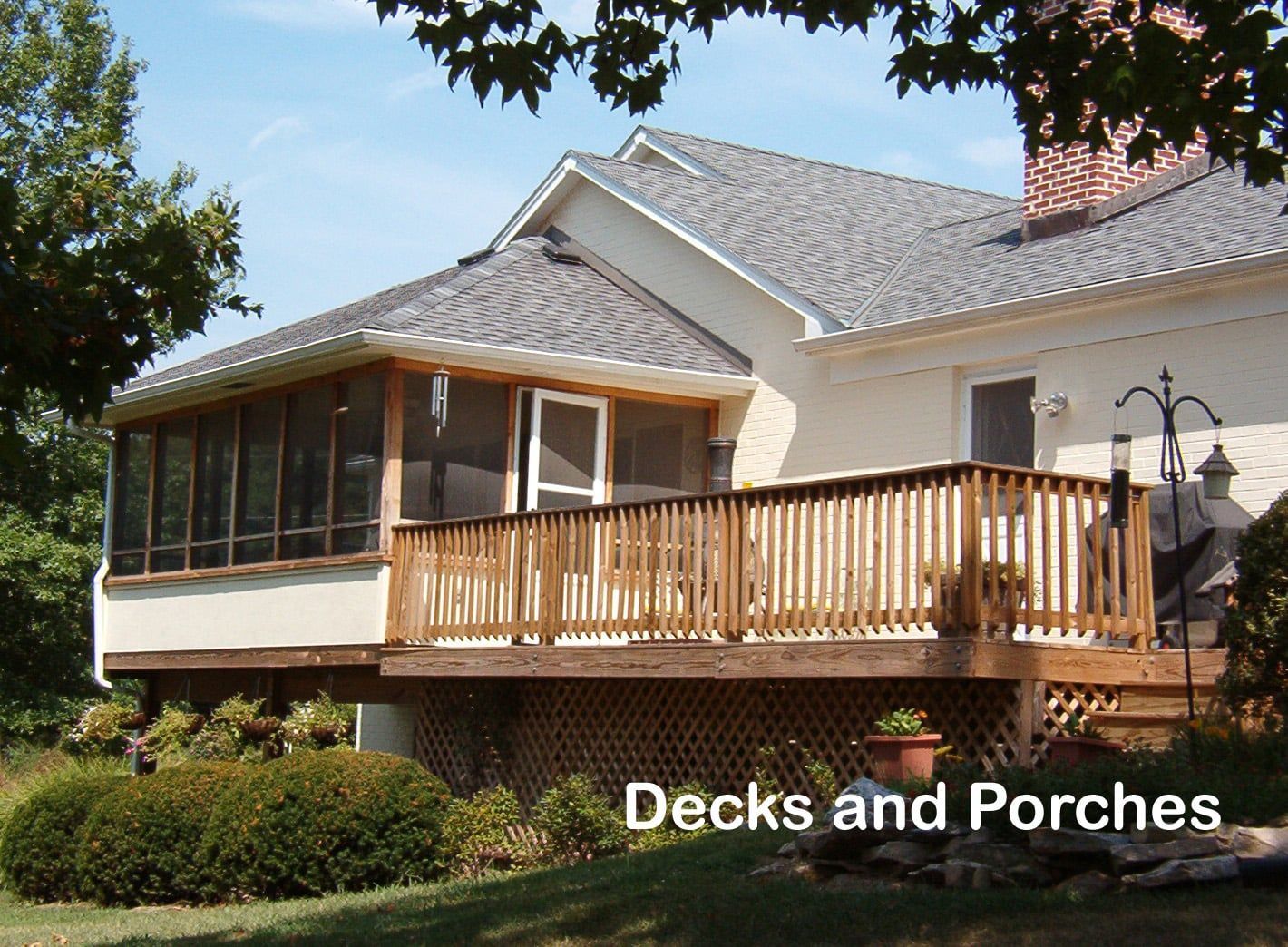 A House with A Screened in Porch and A Large Deck — Columbia, MO — Naugle Construction Company