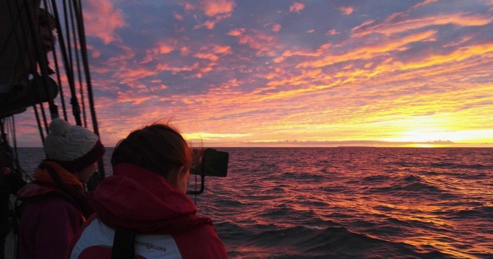 A beautiful sunset as seen from the deck of Excelsior
