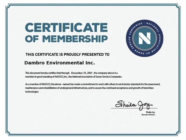 NASSC certificate