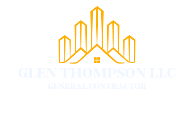 Gold and white logo for