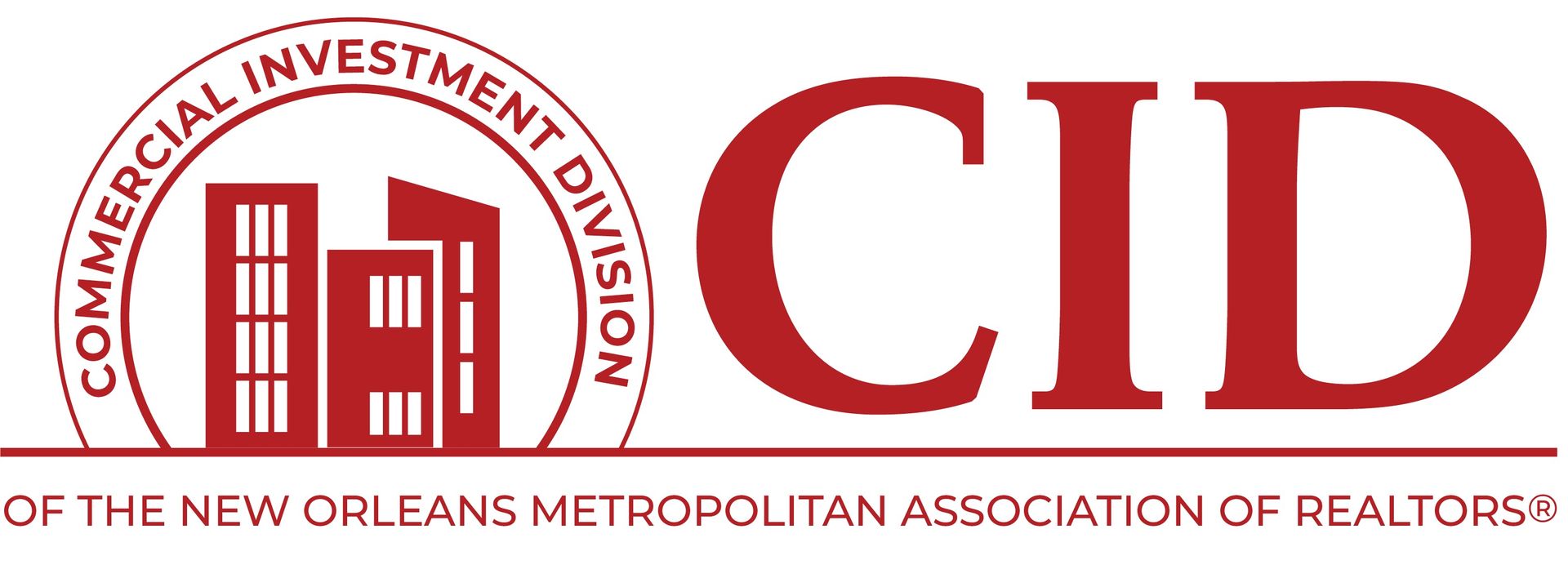 Commercial Investment Division logo with red building icon and text on white background
