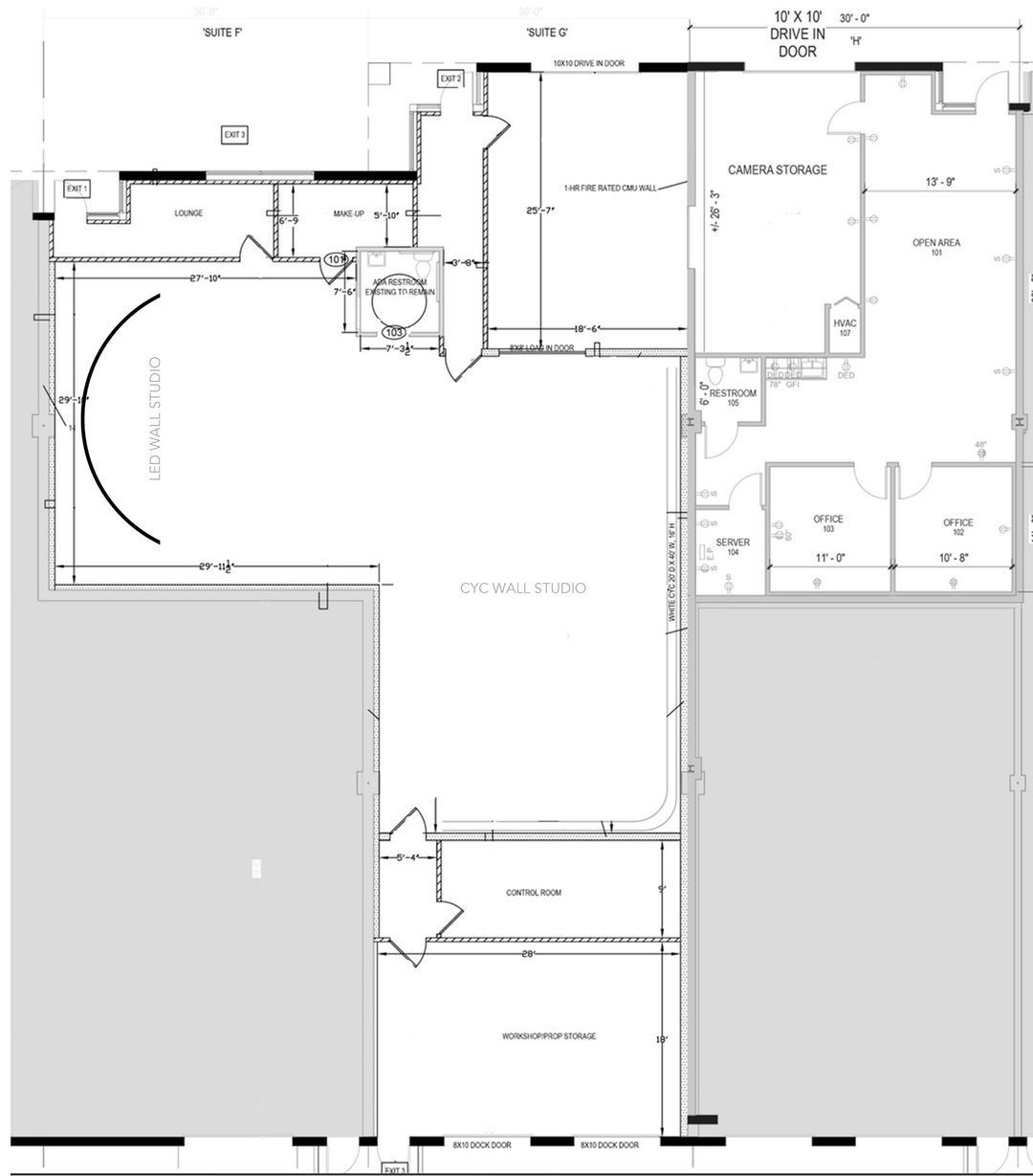A black and white floor plan of a building