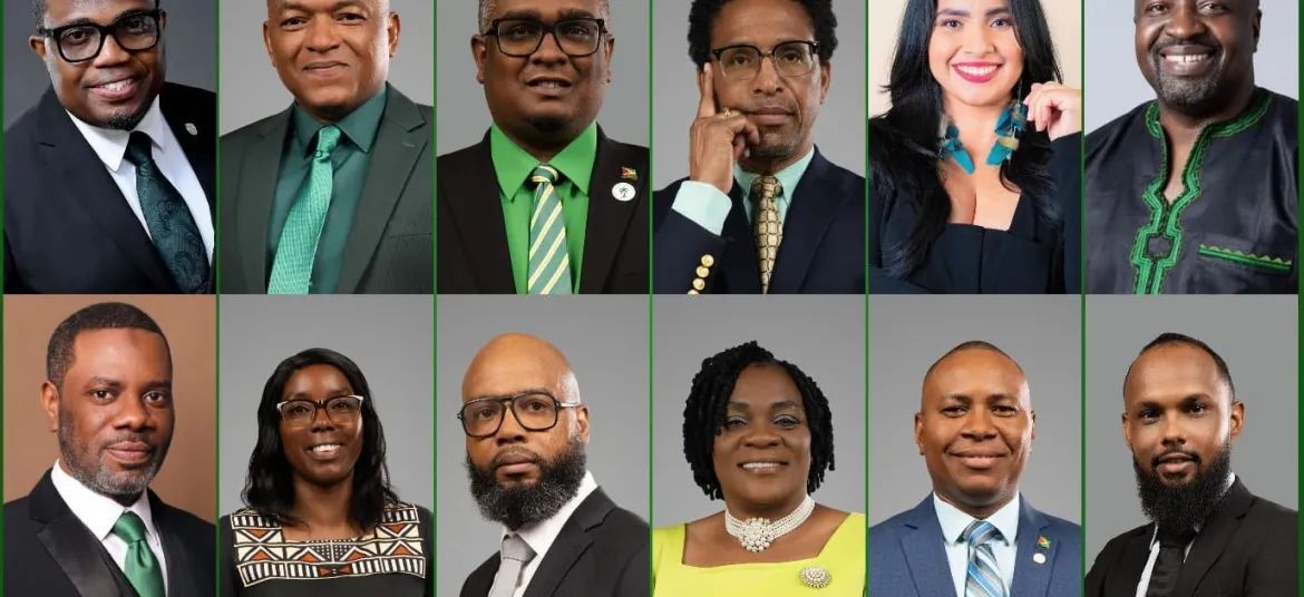 Group of people wearing business attire, posing.