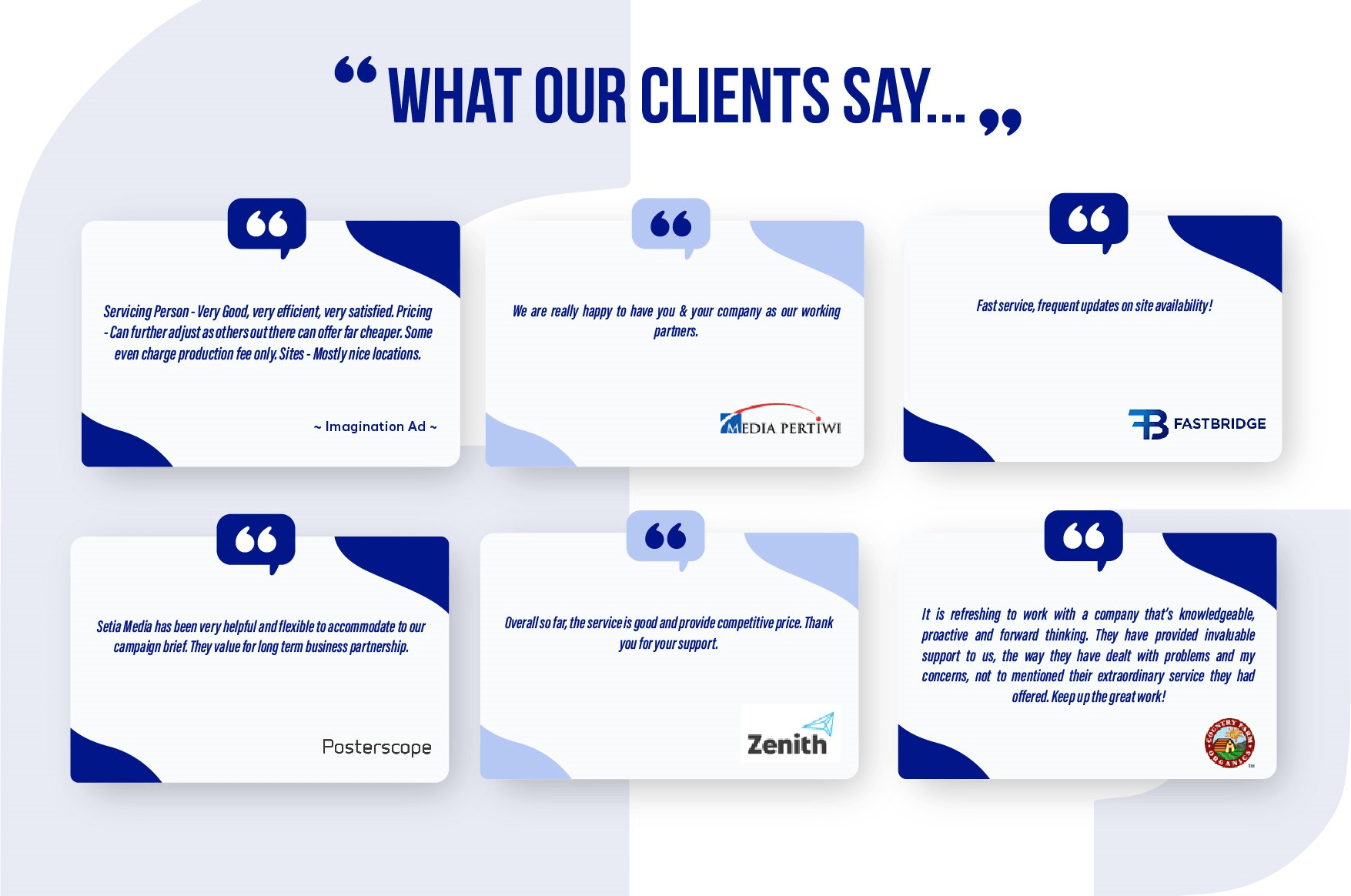 billboard testimonials