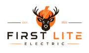 First Lite Electric logo with deer head and orange lightning bolt icon