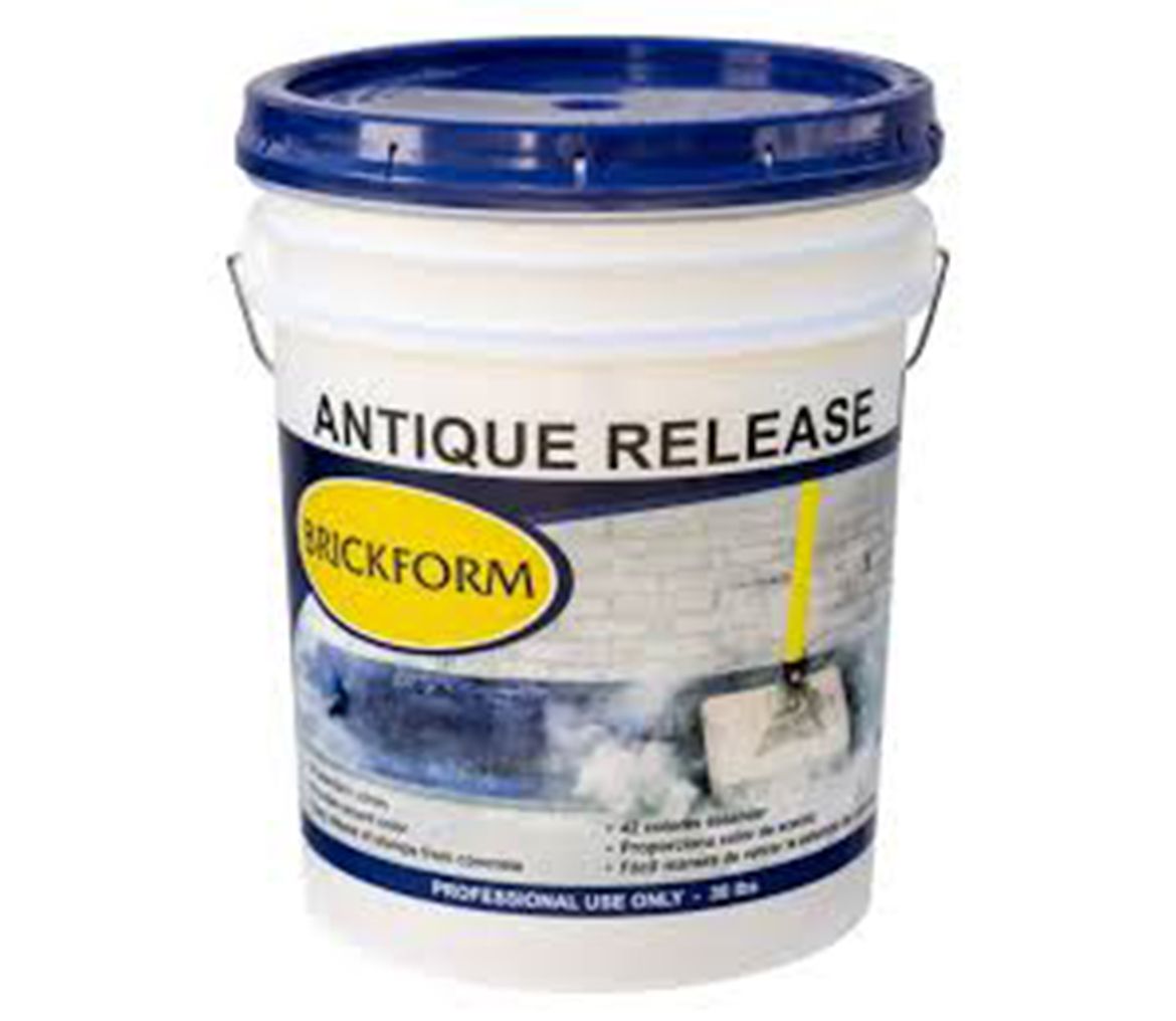 A bucket of brickform antique release paint