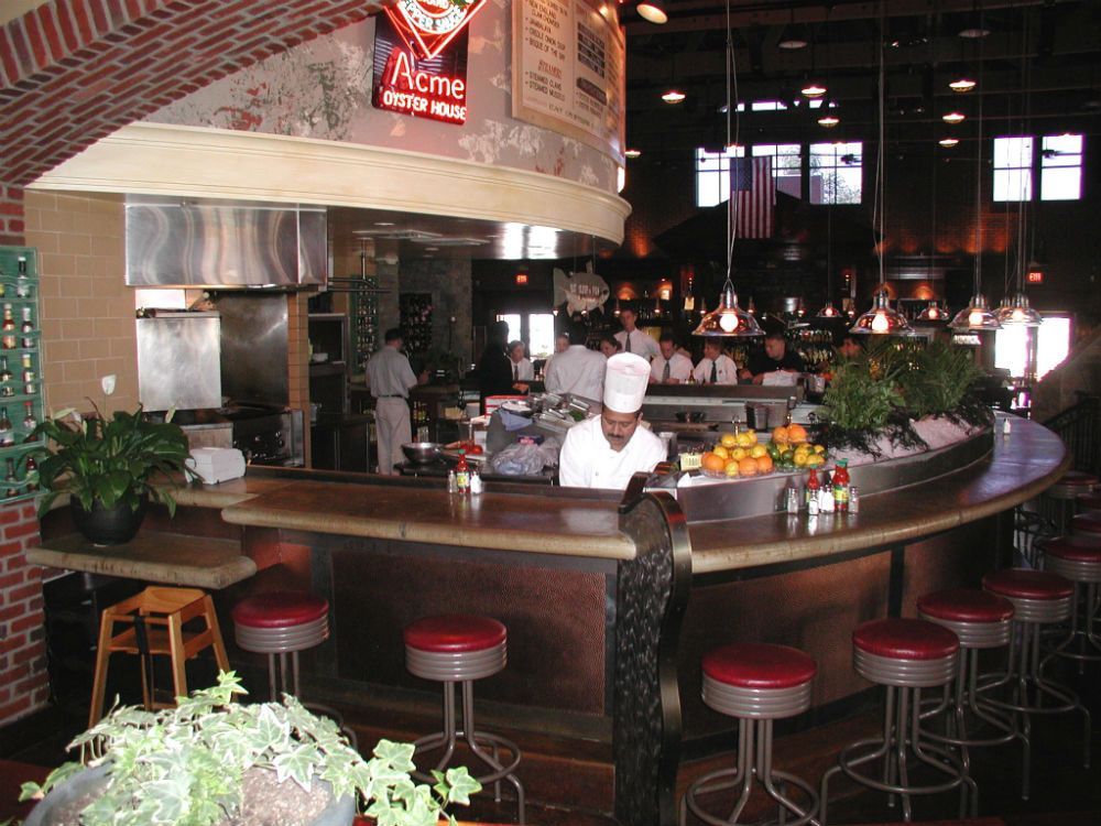 Waypoint Concrete installed custom concrete bar countertops for a restaurant interior in downtown Boise, Idaho.