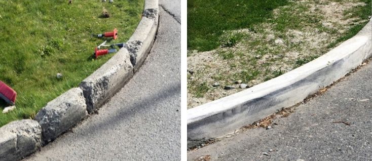 Waypoint Concrete replaced cracked and damaged curb sections along a residential street in Kuna, Idaho.