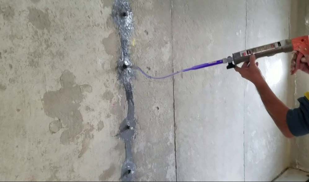 Waypoint Concrete sealed deep wall cracks using high-strength epoxy injection in Caldwell, Idaho.