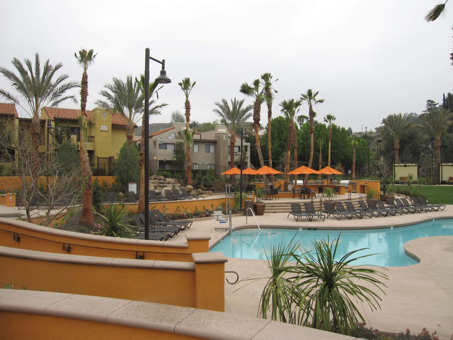 Waypoint Concrete poured a large concrete pool deck with decorative finishes for a resort in McCall, Idaho.