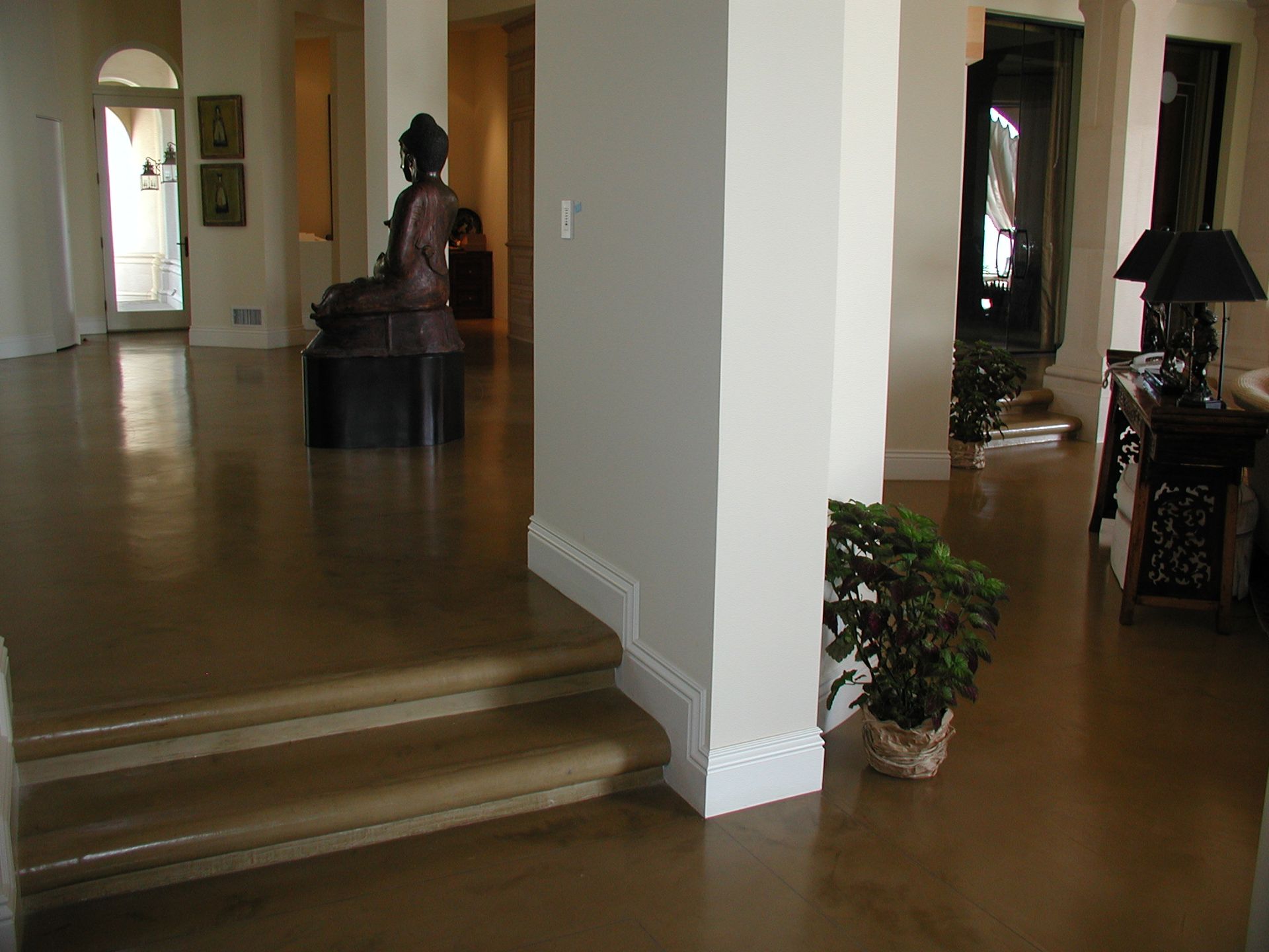 Waypoint Concrete finished a clean decorative concrete floor in a hallway space in McCall, Idaho.