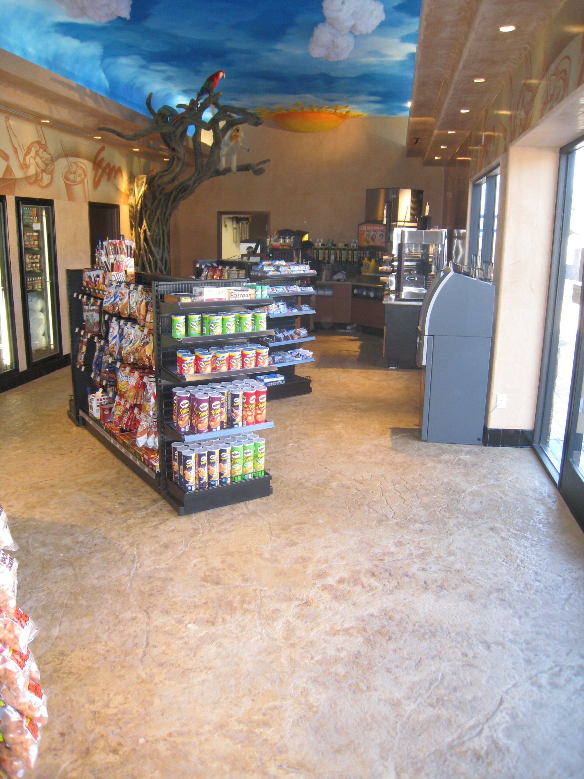 Waypoint Concrete finished a durable decorative concrete floor for a retail space in Middleton, Idaho.