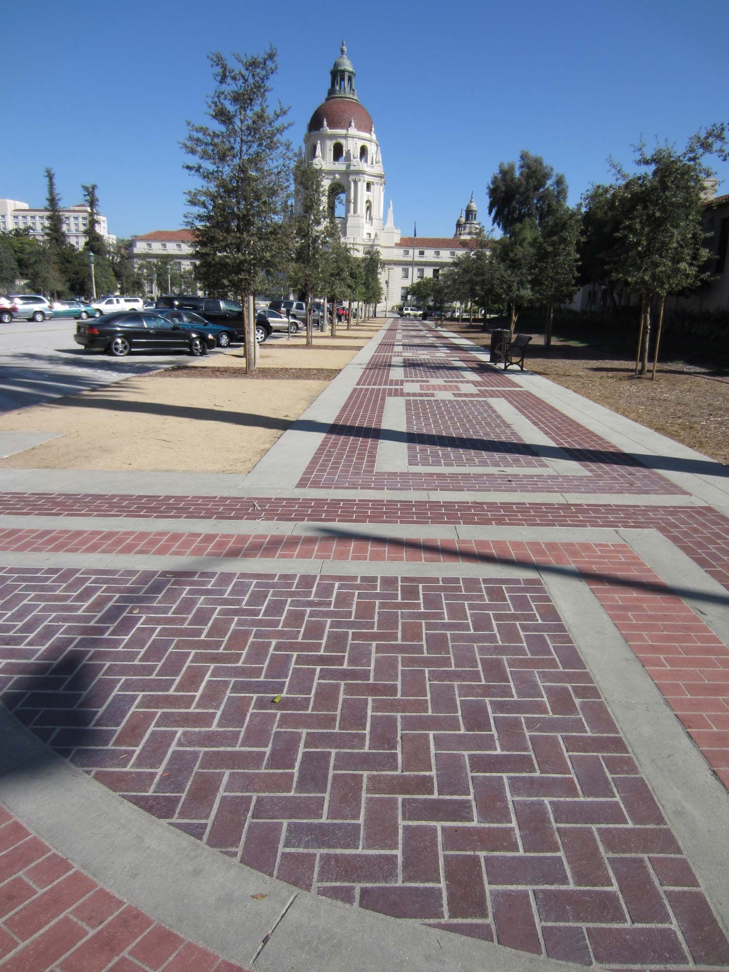 Waypoint Concrete built a brick masonry walkway with accent borders along a pedestrian path in Boise, Idaho.