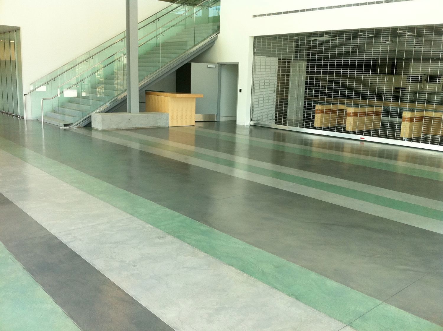 Waypoint Concrete installed a seamless epoxy-coated floor for a sports stadium tunnel in Meridian, Idaho.