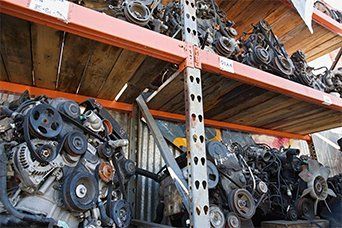 Car Engines in Junkyard — Belvoir Automotive Salvage in Culpeper, VA