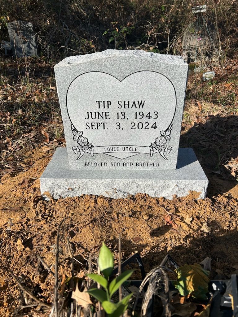 A Gravestone with a Heart – Canton, MS – Davidson Marble & Granite