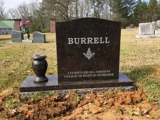 A Gravestone for Burrell – Canton, MS – Davidson Marble & Granite