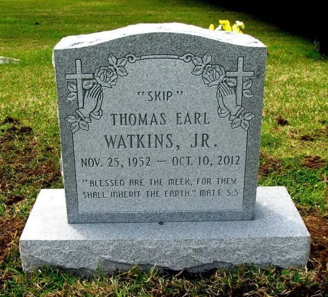 A Gravestone for Thomas Earl Watkins Jr. – Canton, MS – Davidson Marble & Granite